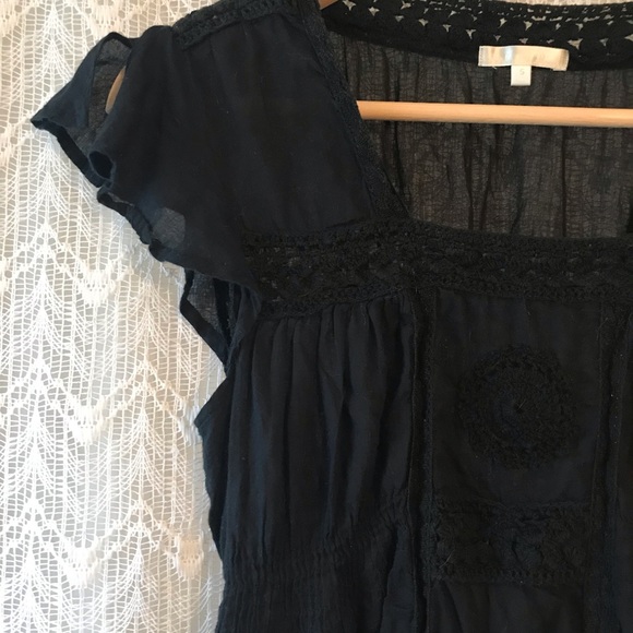 Tops - Boutique Gauze and Crochet Tunic, S/M